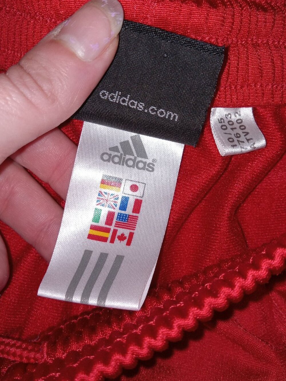 Vintage Y2K Adidas Track Pants Mens L Red Gray 3 Stripe 2 Pair Bundle - Picture 6 of 13
